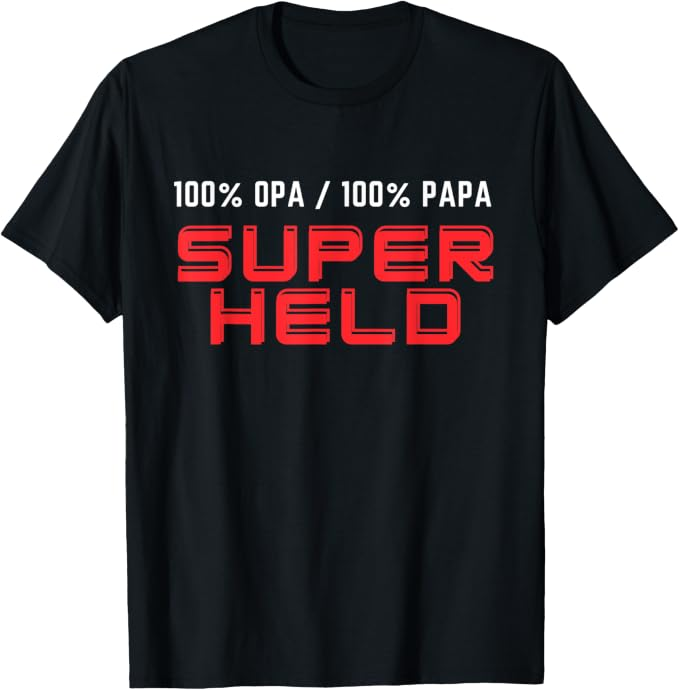 Gestaltungsbeispiel für ein schwarzes T-Shirt mit Superheld-Motiv